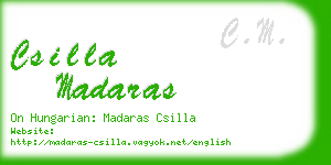 csilla madaras business card